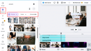 Tạo video trên canva