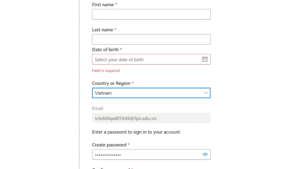 Nhập mã xác minh email