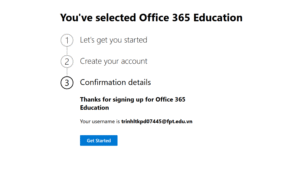 Hoàn tất thông tin đăng ký