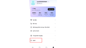 Chọn mục Quét trên ĐT