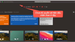 AnyDesk khi chưa được phân quyền