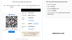 Quét QR để hoàn tất đơn hàng