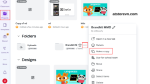 Sao chép toàn bộ dự án dạng folder