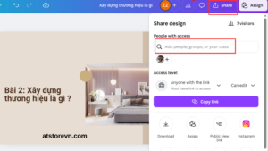 Mở thiết kế cần share