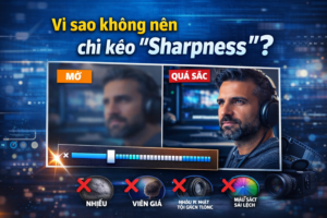 Làm nét video đúng thường đi theo logic: làm sạch → làm rõ → làm nét.