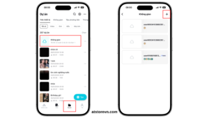 Tải dự án lên đám mây (Cloud/Space) trên điện thoại
