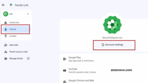 Controls (Kiểm soát) → Account Settings (Cài đặt tài khoản)