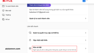 Chọn Sửa cài đặt để chuyển đổi ngôn ngữ